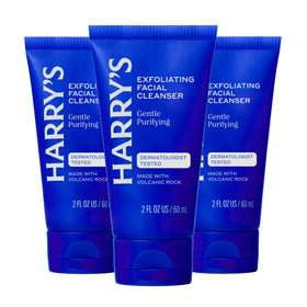 Harry's Exfoliating Face Wash for Men 3 pack front view