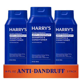 Harry's Extra-Strength Anti-Dandruff 2 in 1 Shampoo and Conditioner 14 fl oz front view