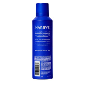 Harry's Foaming Shave Gel 3 pack on a bathroom shelf