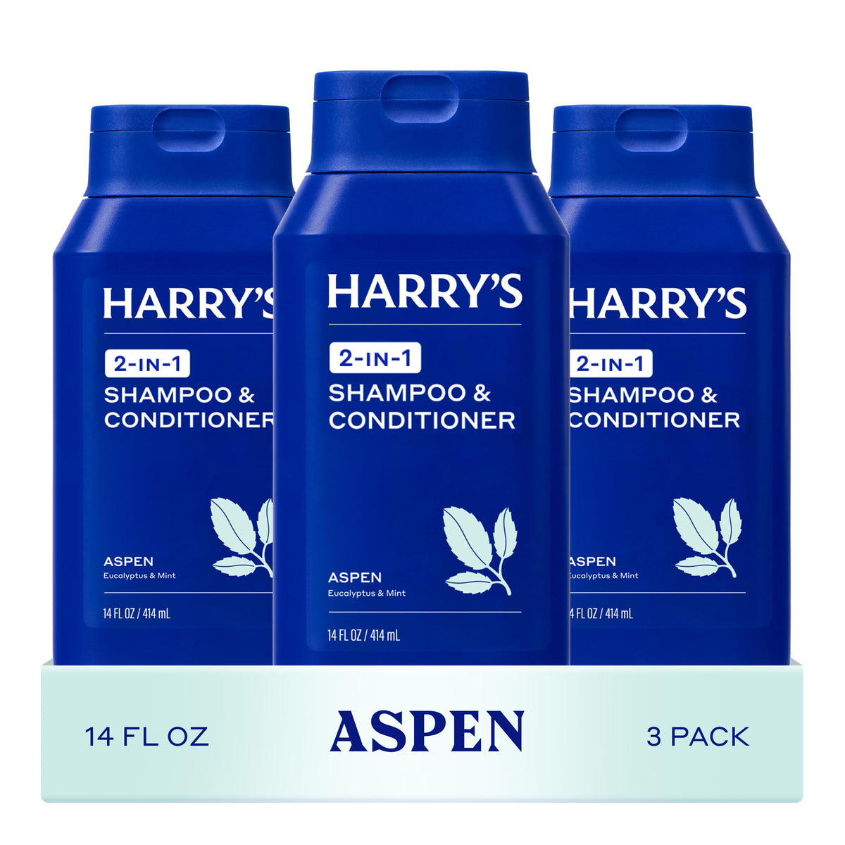Harry's Men's 2 in 1 Shampoo and Conditioner Aspen Scent 14 fl oz front view