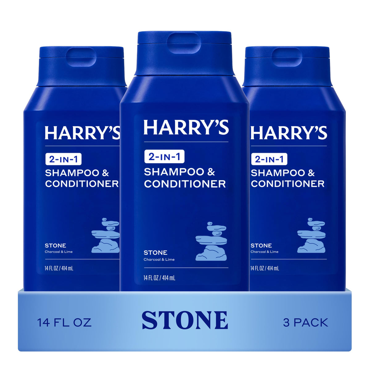Harry's Men's 2 in 1 Shampoo and Conditioner Stone Scent front view