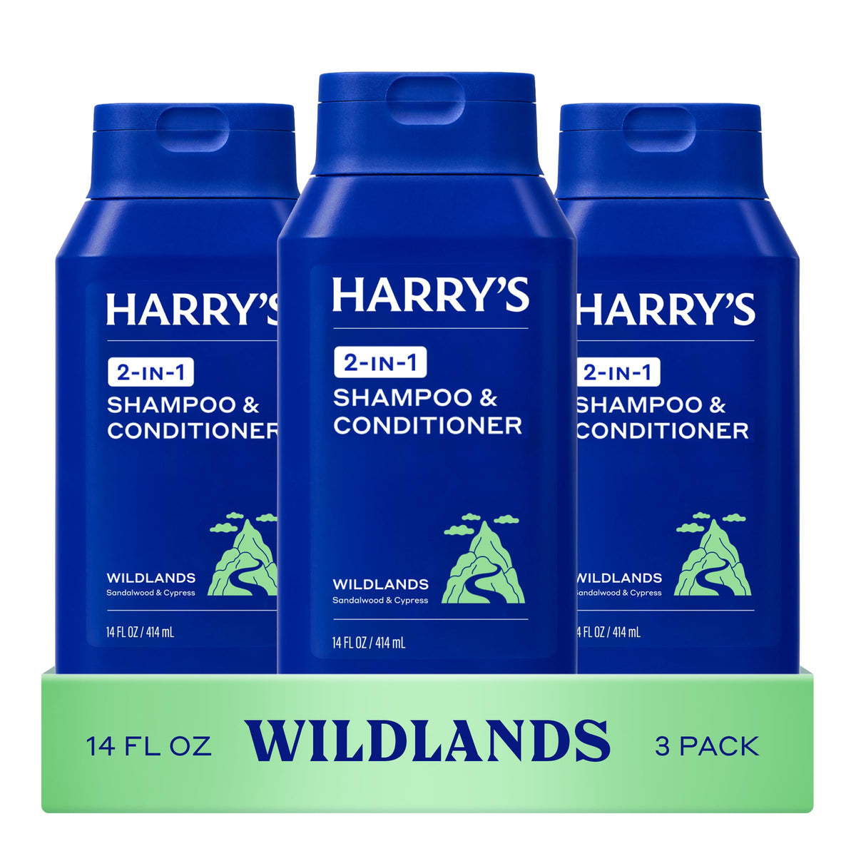 Harry's Men's 2 in 1 Shampoo and Conditioner Wildlands Scent front view