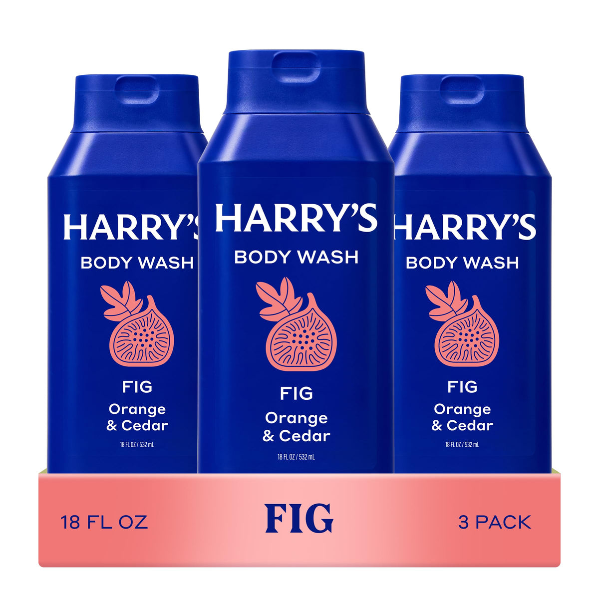 Harry's Men's Body Wash Fig 3 Pack front view