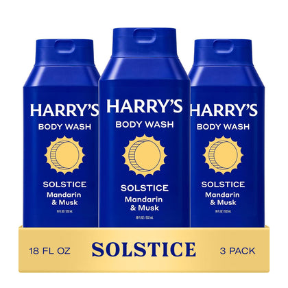 Harry's Men's Body Wash Solstice Scent 3 Pack front view
