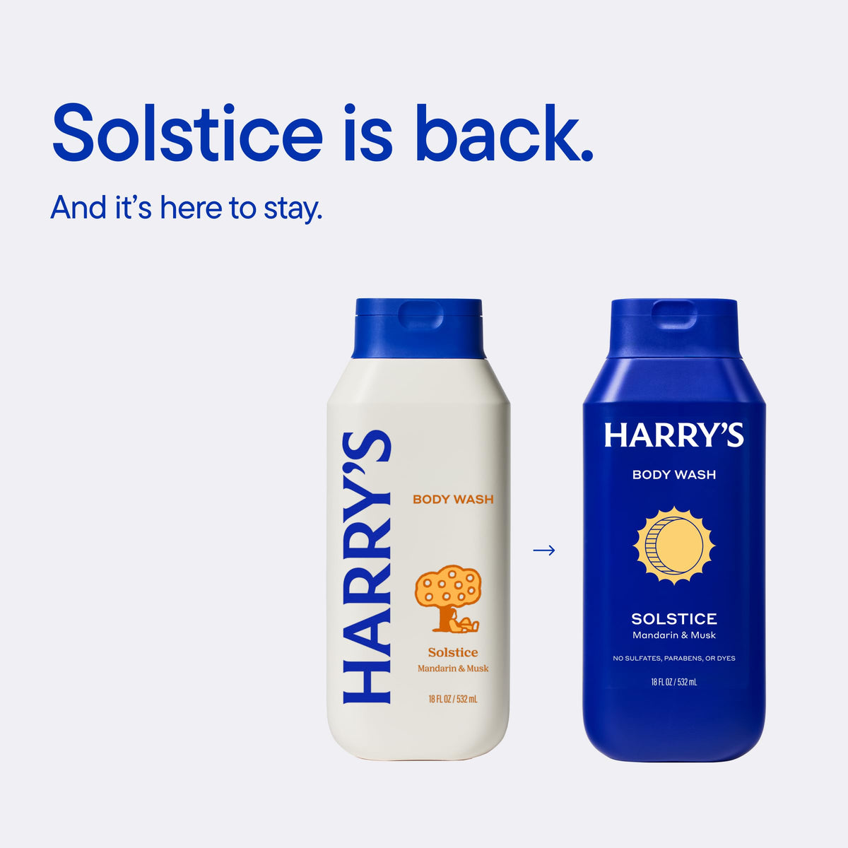 Harry's Men's Body Wash Solstice Scent bottle in bathroom setting