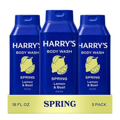 Harry's Men's Body Wash Spring 3 Pack front view