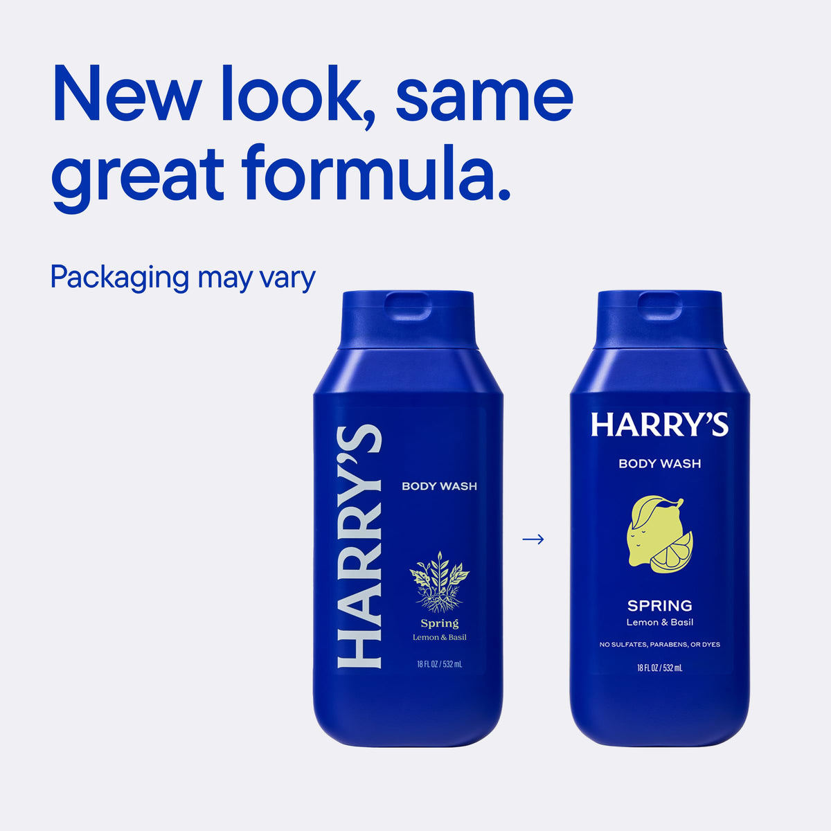 Harry's Men's Body Wash Spring bottle close-up