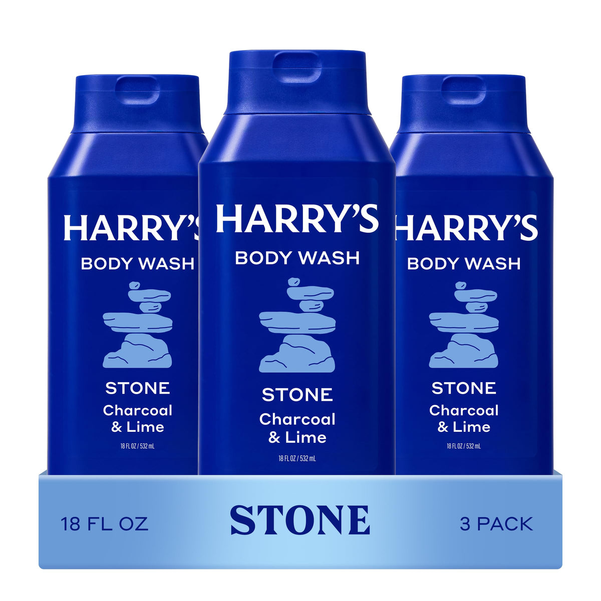 Harry's Men's Body Wash Stone 3 Pack front view