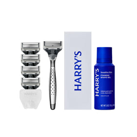 Harry's Original Shaving Kit for Men with Craft razor handle and foaming shave gel