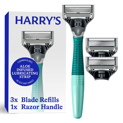 Harry's Original Shaving Kit for Men with razor handle and blade refills