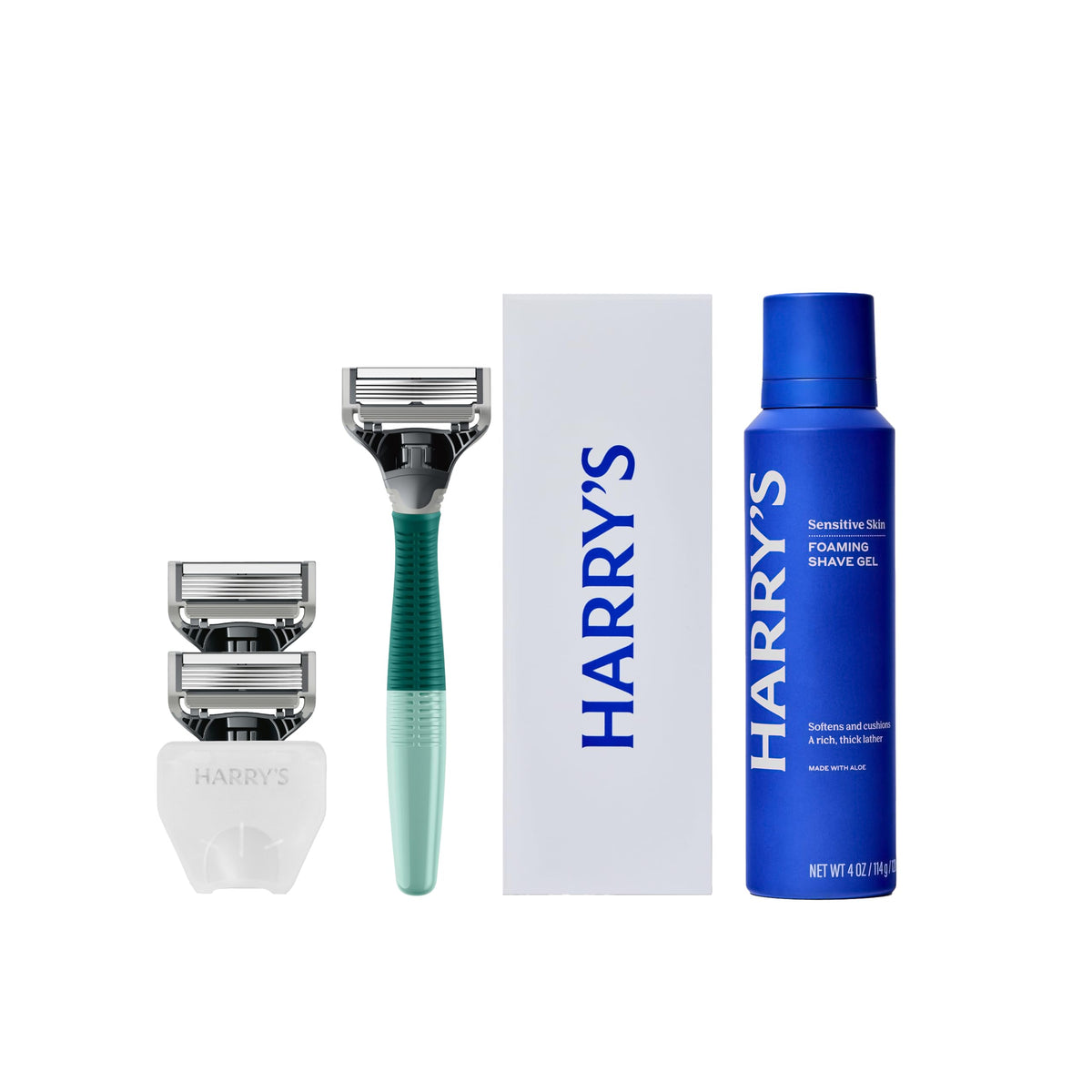 Harry's Original Shaving Kit for Men with razor handle and gel
