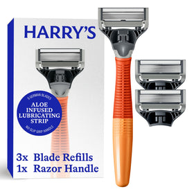 Harry's Original Shaving Kit for Men with Truman razor handle and 3 blade refills