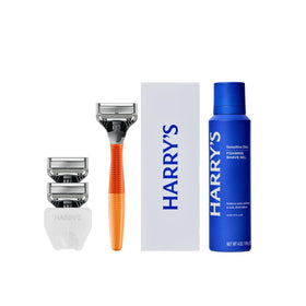 Harry's Original Shaving Kit with razor handle and foaming shave gel