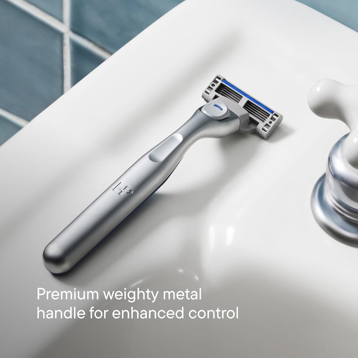 Harry's Plus razor in action demonstrating advanced pivoting system