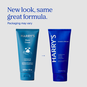 Harry's Shaving Cream 6 oz back view showing ingredients