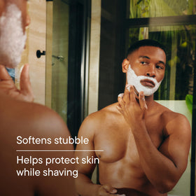 Harry's Shaving Cream with aloe and eucalyptus close-up