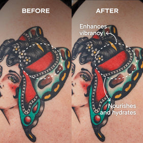 Harry's Tattoo Frost Aftercare Gel in lifestyle setting