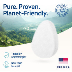 HartFelt facial sponge showing size and dimensions