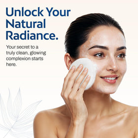 HartFelt Round Face Scrubber in packaging