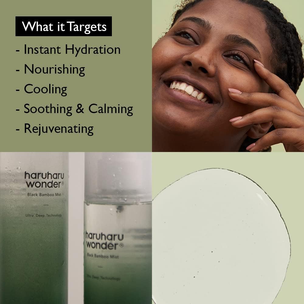 HARUHARU Black Bamboo Mist in a skincare routine