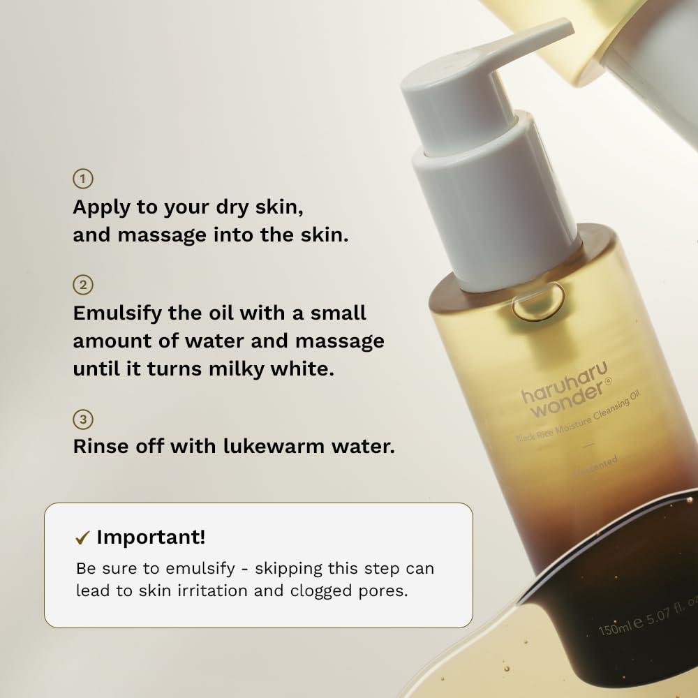 HARUHARU Black Rice Cleansing Oil packaging details