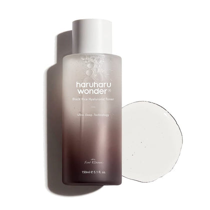 HARUHARU Black Rice Hyaluronic Toner front view with lavender scent