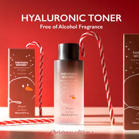HARUHARU Black Rice Hyaluronic Toner snowman bottle side view
