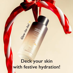 HARUHARU Black Rice Hyaluronic Toner with festive packaging