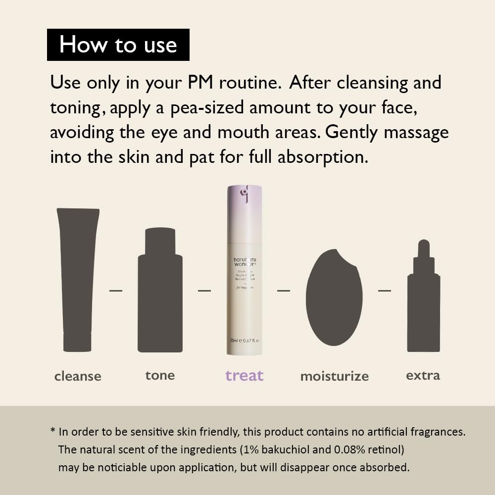 HARUHARU Black Rice Night Knight Retinol Serum with ingredients