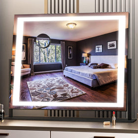Hasipu Vanity Mirror front view with LED lights