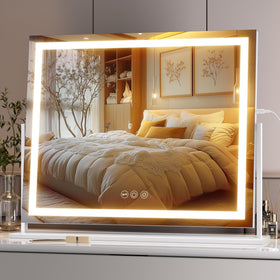 Hasipu Vanity Mirror front view with LED lights