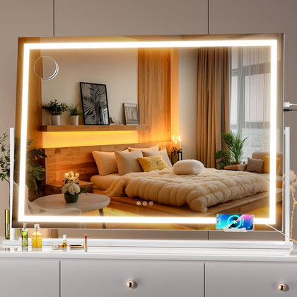 Hasipu Vanity Mirror with lights front view