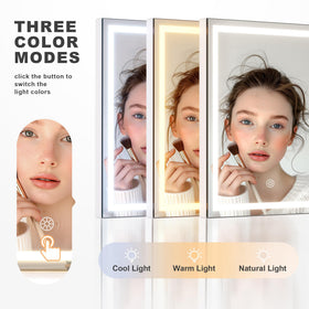 Hasipu Vanity Mirror with touch controls for brightness adjustment