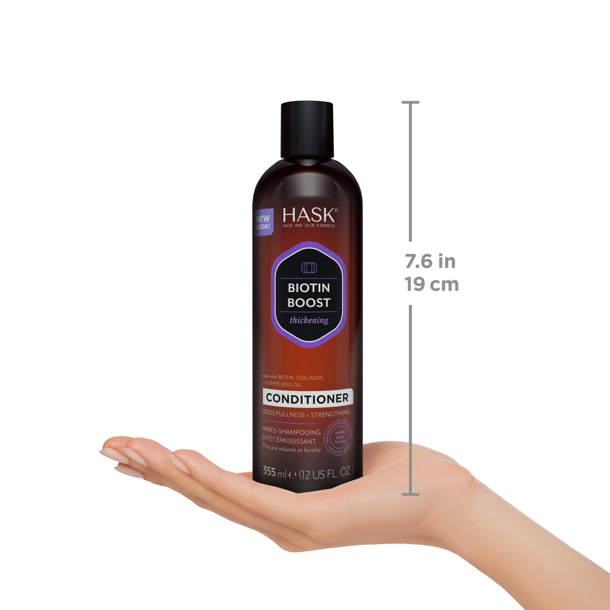 HASK Biotin support Shampoo and Conditioner lifestyle scene