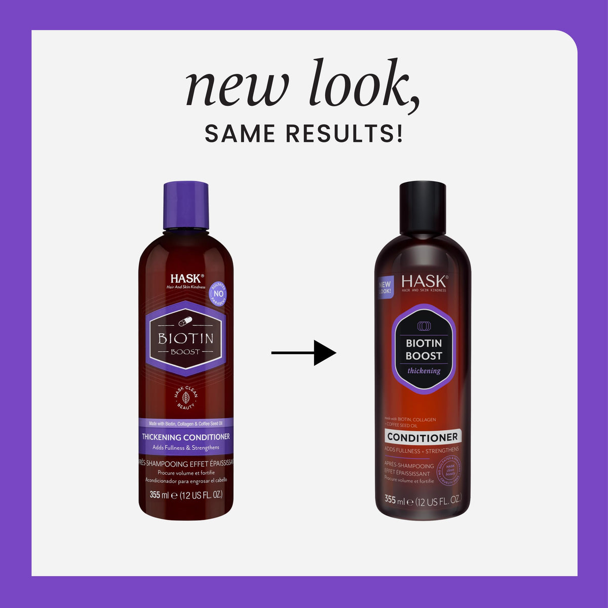 HASK Biotin support Thickening Conditioner 12oz front view