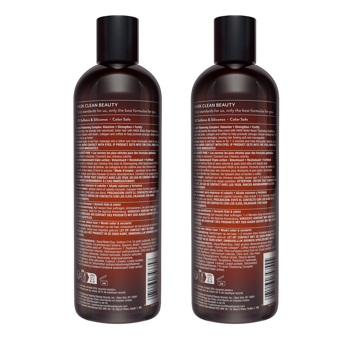 HASK Biotin support Thickening Shampoo and Conditioner with herbs