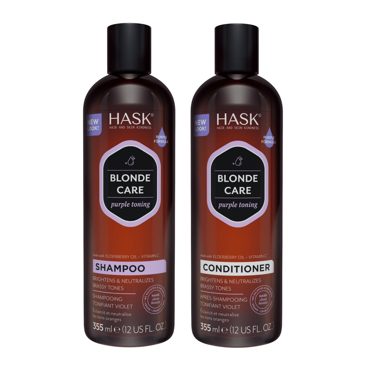 HASK Blonde Care Shampoo 12oz front view