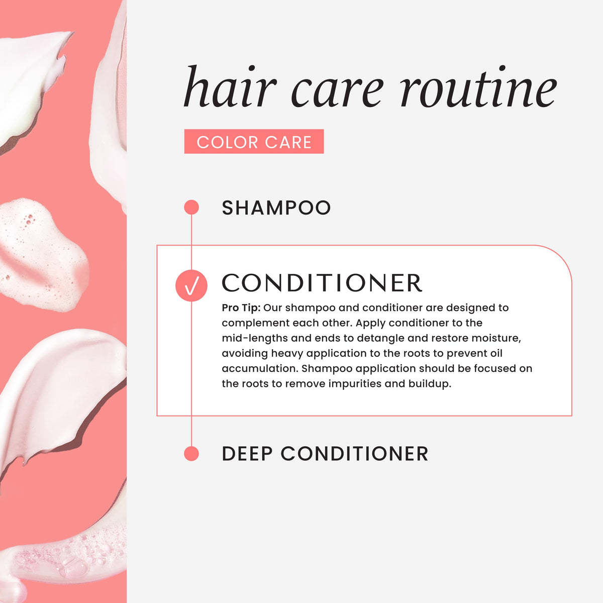 HASK Colour Care Shampoo and Conditioner set on a bathroom shelf