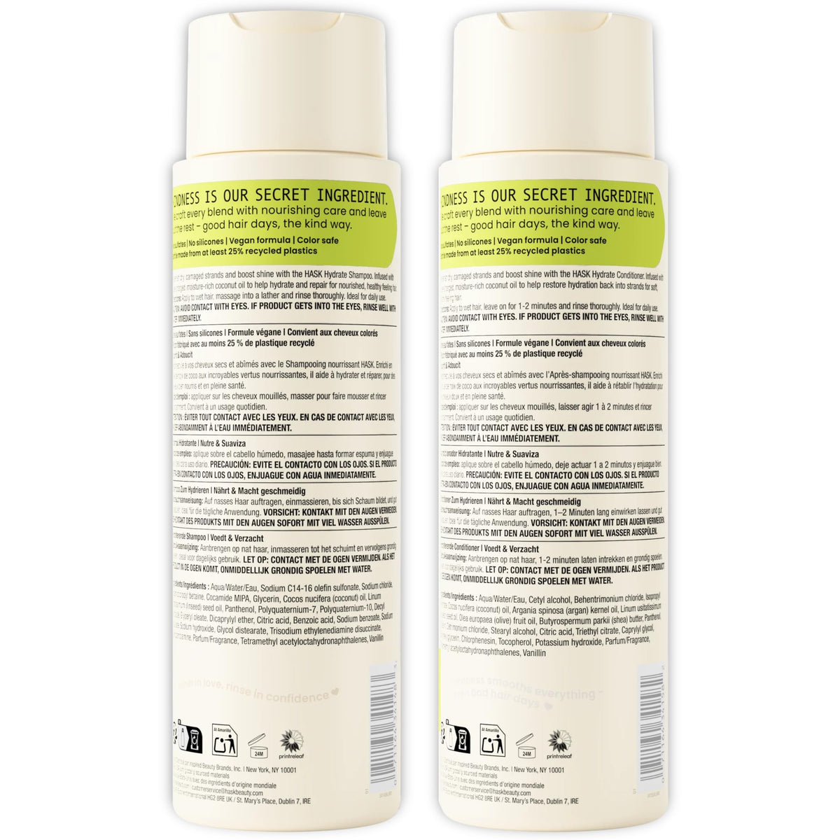 HASK Hydrate Coconut Oil Conditioner detangling hair