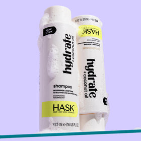 HASK Hydrate Coconut Oil Shampoo lathering in hair
