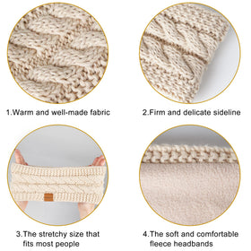 Hatromm headband in beige color side view