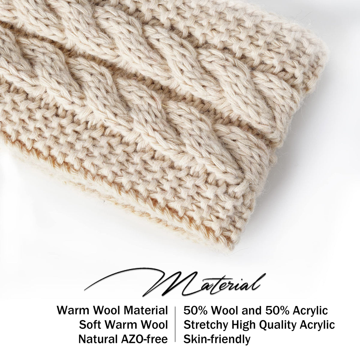 Hatromm headband worn by a woman outdoors in winter