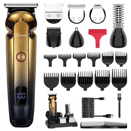 Hatteker Men's 6-in-1 Beard Trimmer Kit with T-blade and attachments