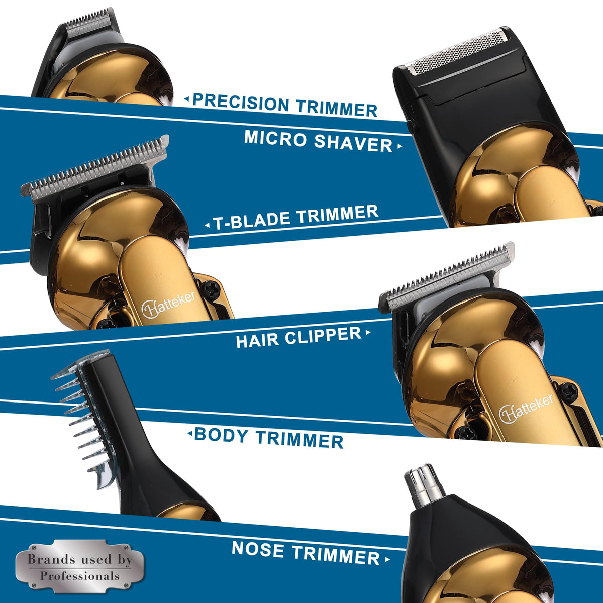Hatteker trimmer with Type-C charging cable