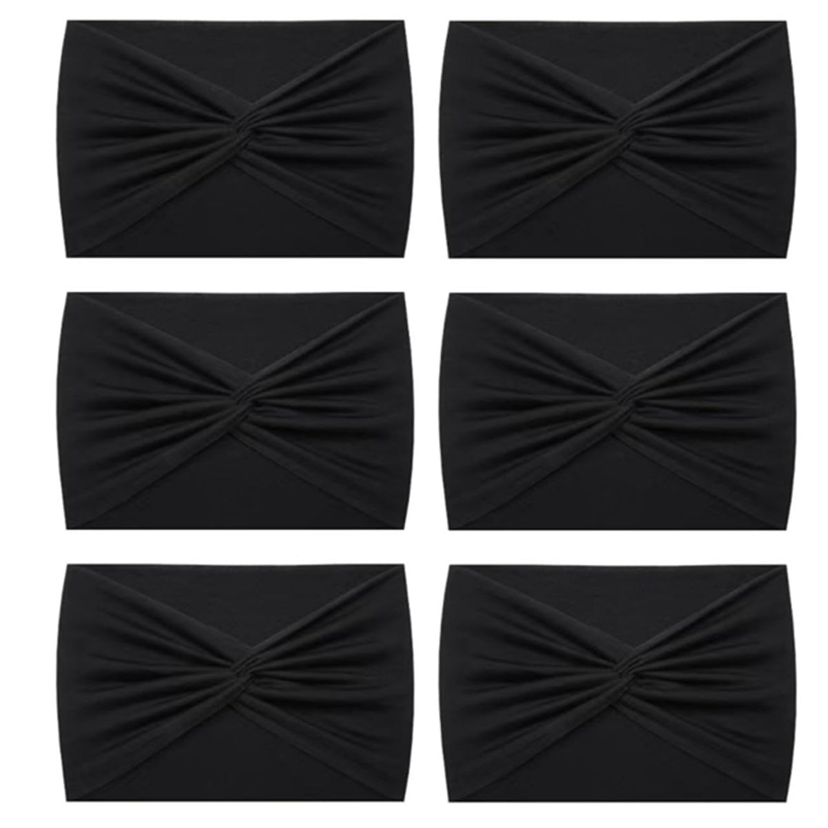 HAUHC Extra Wide Headband in black side view