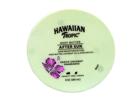 Hawaiian Tropic After Sun Body Butter ingredients list on packaging