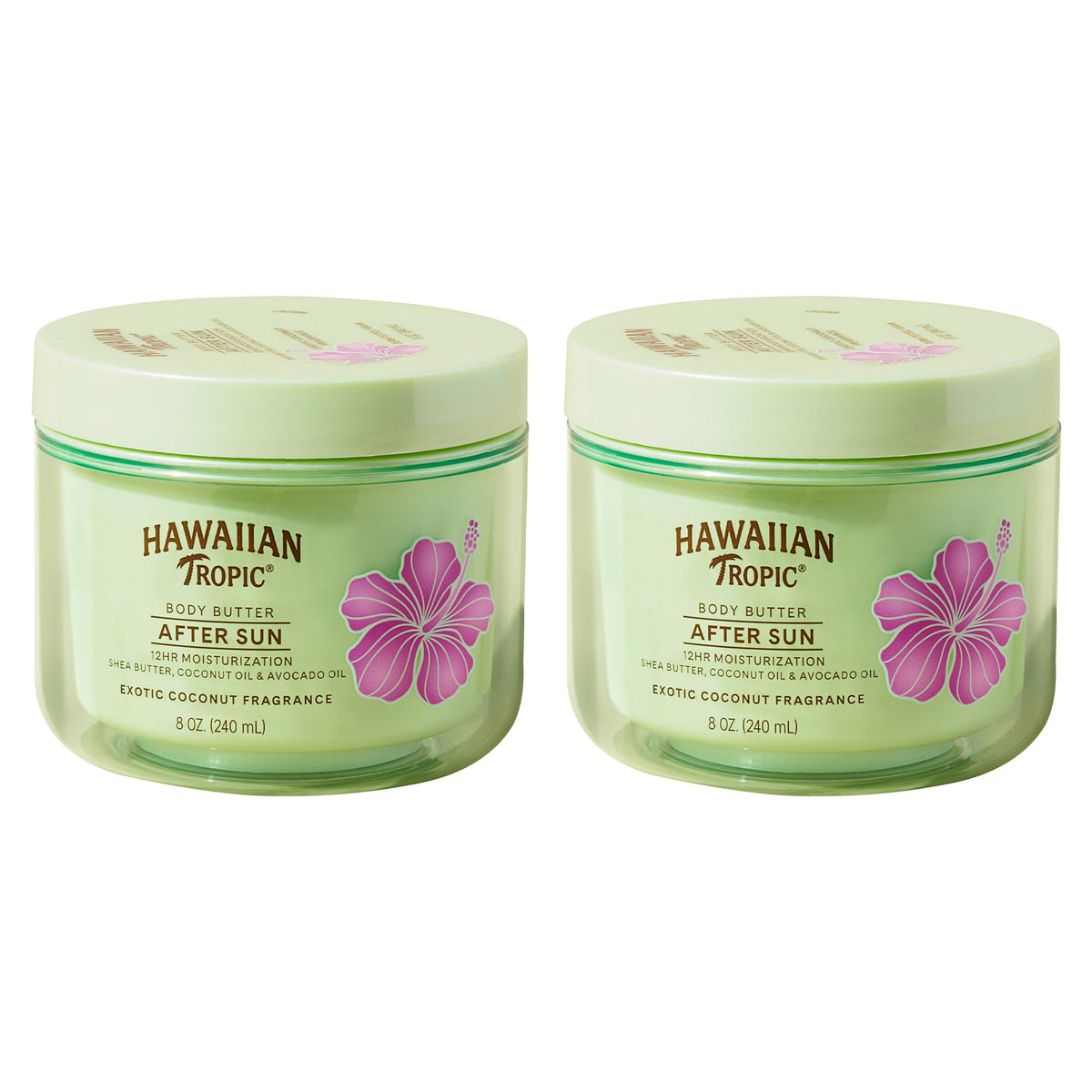 Hawaiian Tropic After Sun Body Butter twin pack front view