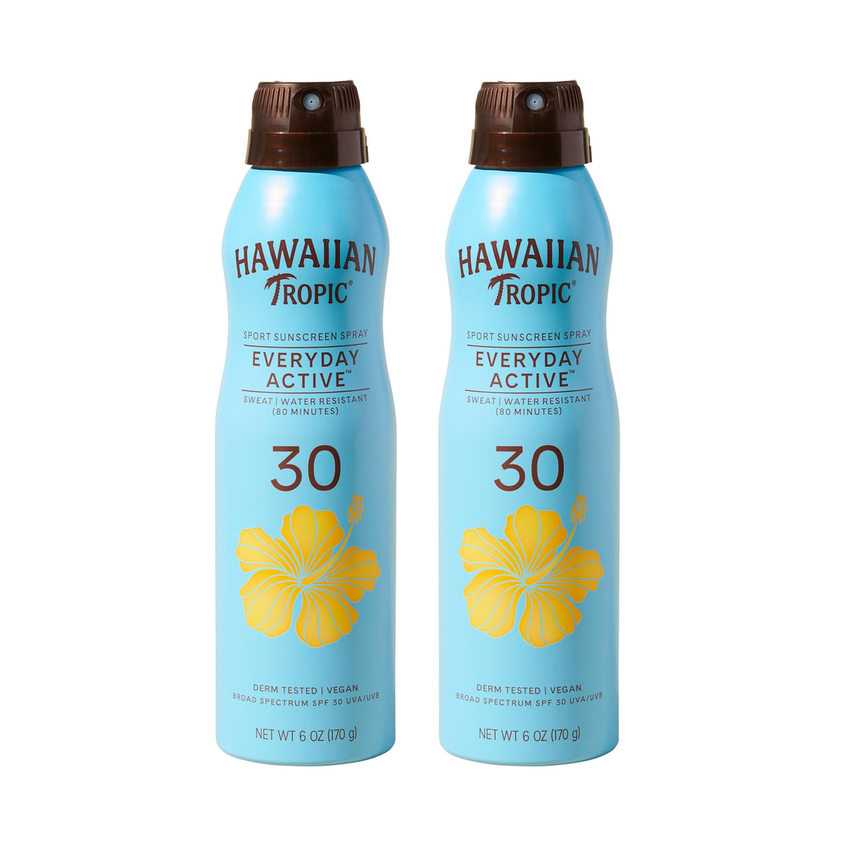 Hawaiian Tropic Everyday Active SPF 30 Sunscreen Spray 2-Pack front view