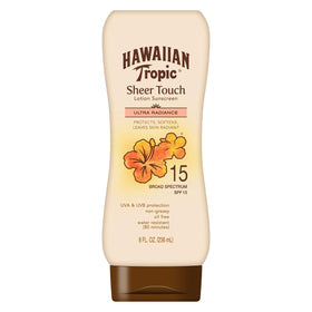 Hawaiian Tropic Sheer Touch SPF 15 Lotion 8oz front view