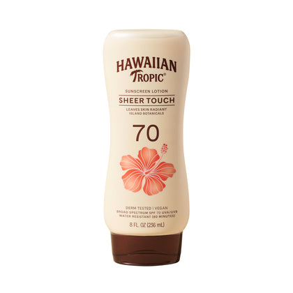 Hawaiian Tropic Sheer Touch SPF 70 Sunscreen Lotion front view